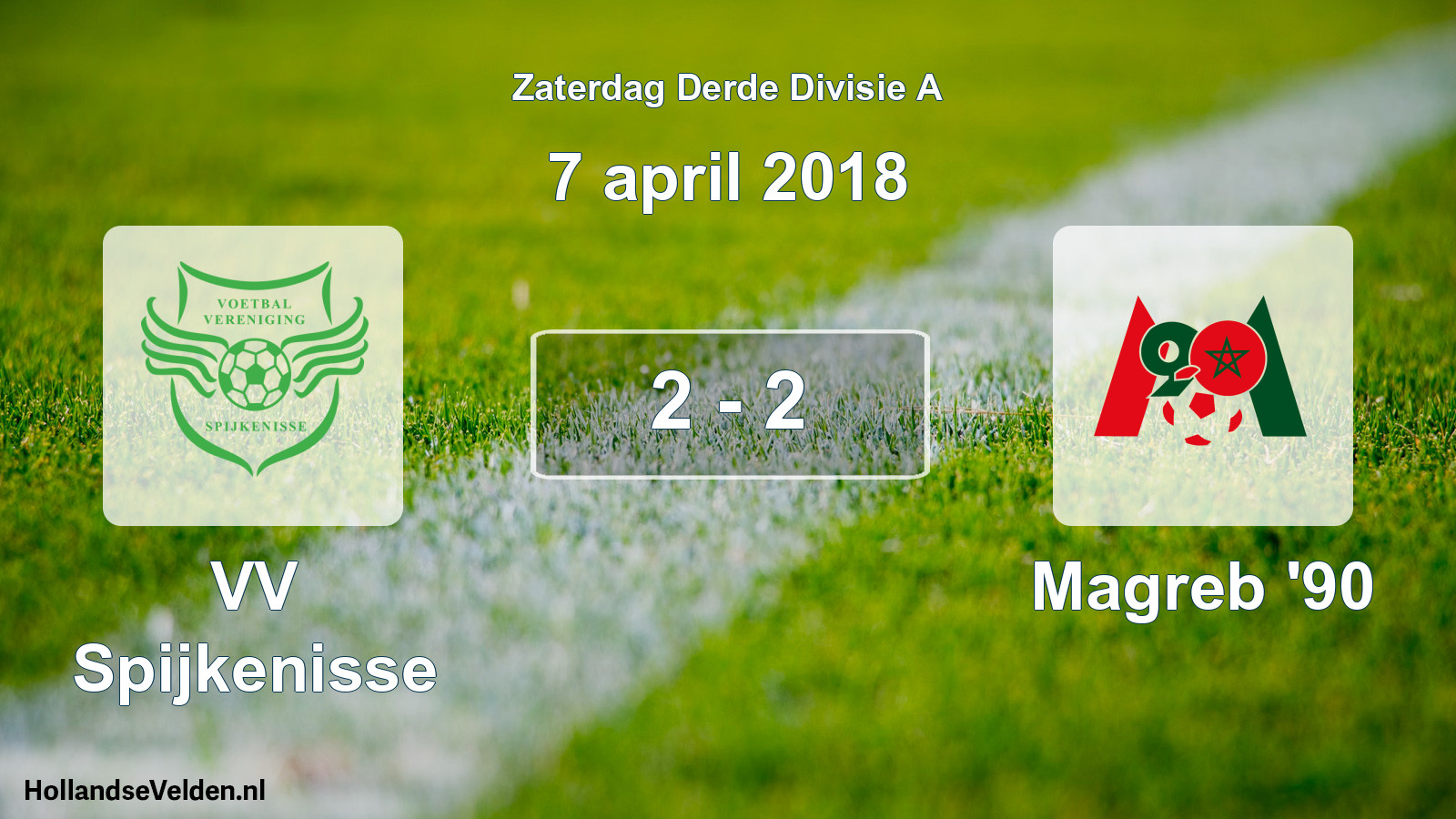 Gespeelde wedstrijd: VV Spijkenisse - Magreb '90 2 - 2 (7 april 2018)