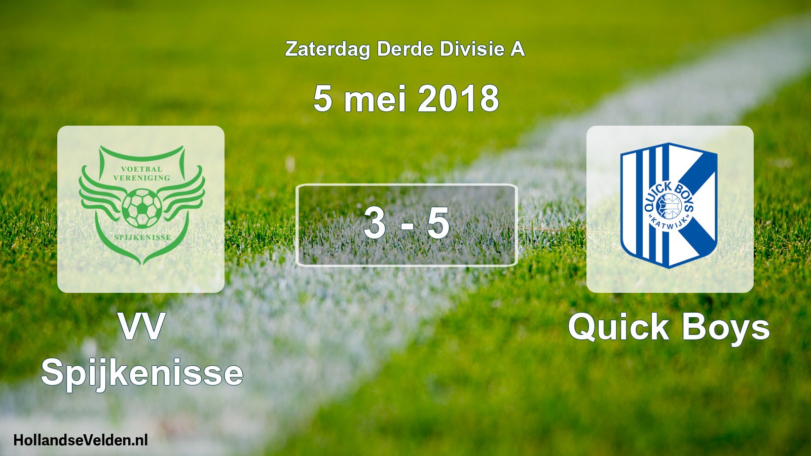 Gespeelde wedstrijd: VV Spijkenisse - Quick Boys 3 - 5 (5 mei 2018)