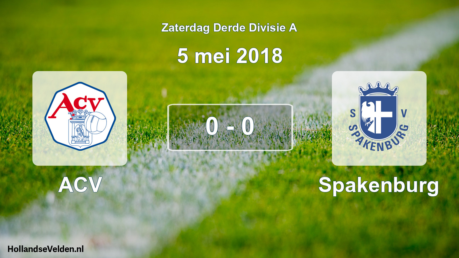 Gespeelde wedstrijd: ACV - Spakenburg 0 - 0 (5 mei 2018)