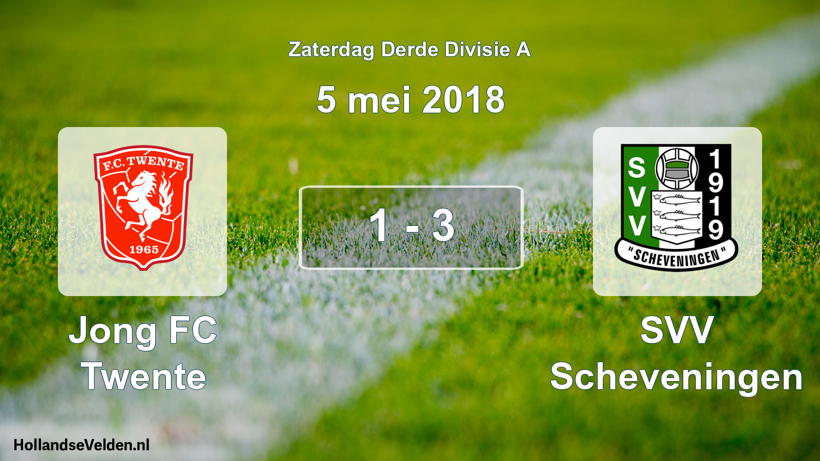 Gespeelde wedstrijd: Jong FC Twente - SVV Scheveningen 1 - 3 (5 mei 2018)