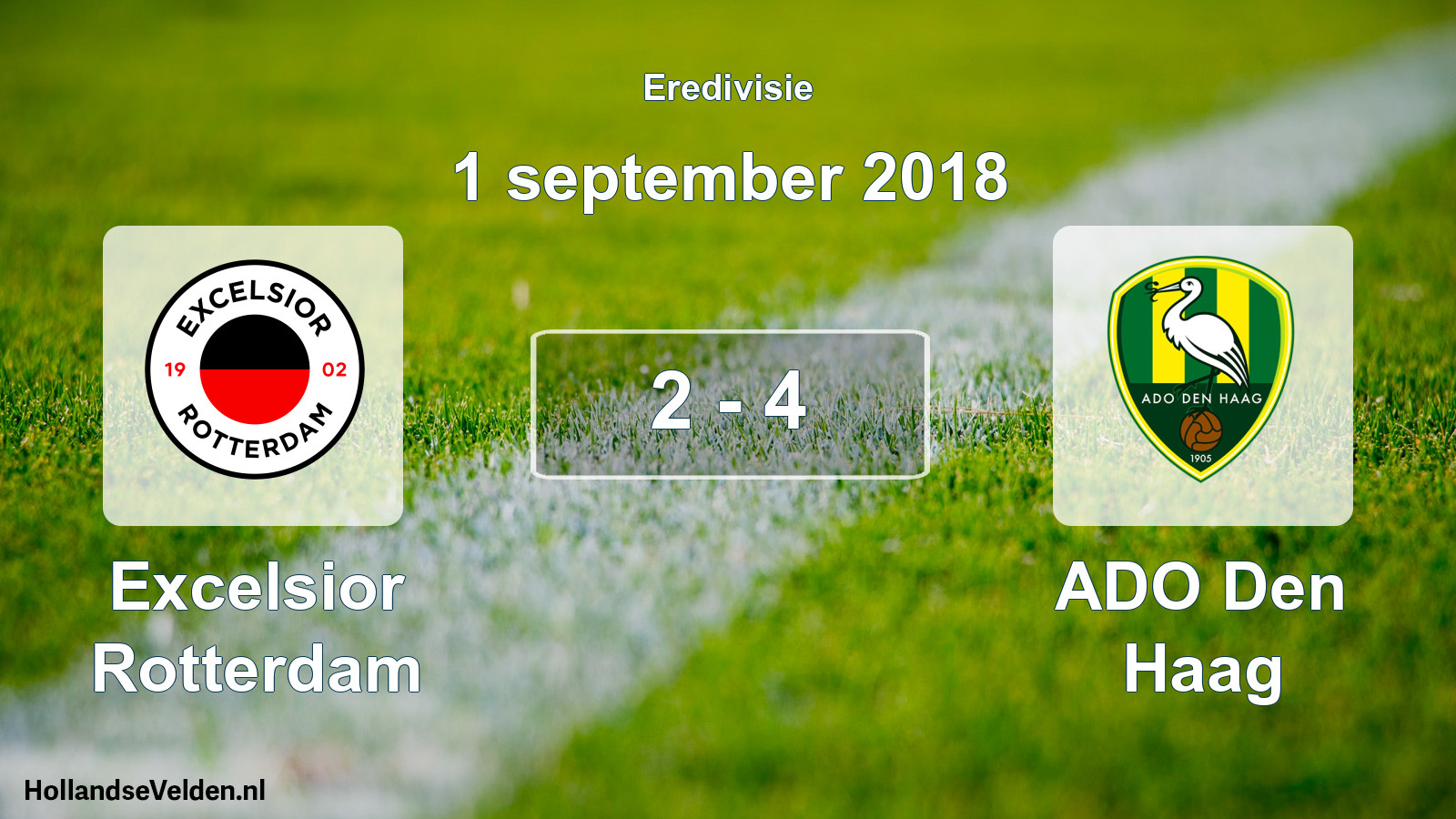 Gespeelde wedstrijd: Excelsior Rotterdam - ADO Den Haag 2 - 4 (1 september 2018)