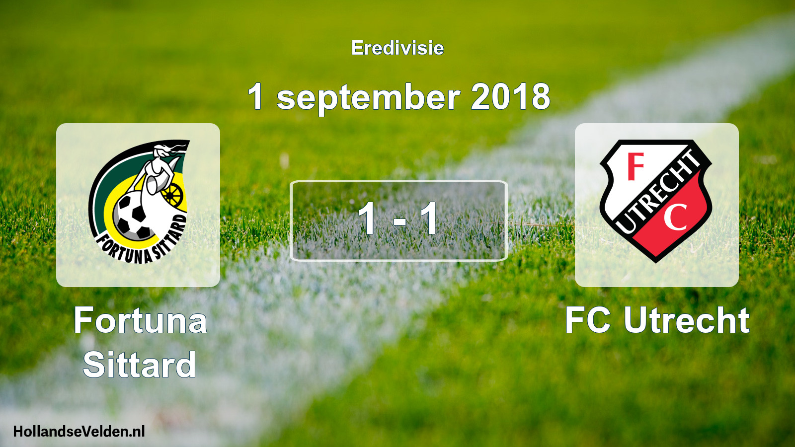 Gespeelde wedstrijd: Fortuna Sittard - FC Utrecht 1 - 1 (1 september 2018)