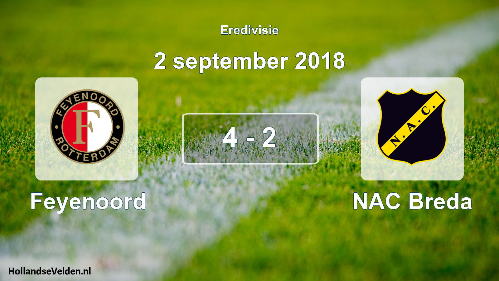 Gespeelde wedstrijd: Feyenoord - NAC Breda 4 - 2 (2 september 2018)