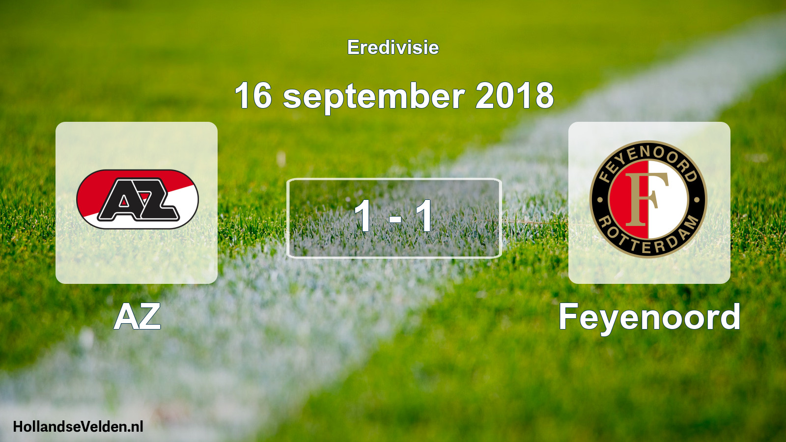 Gespeelde wedstrijd: AZ - Feyenoord 1 - 1 (16 september 2018)