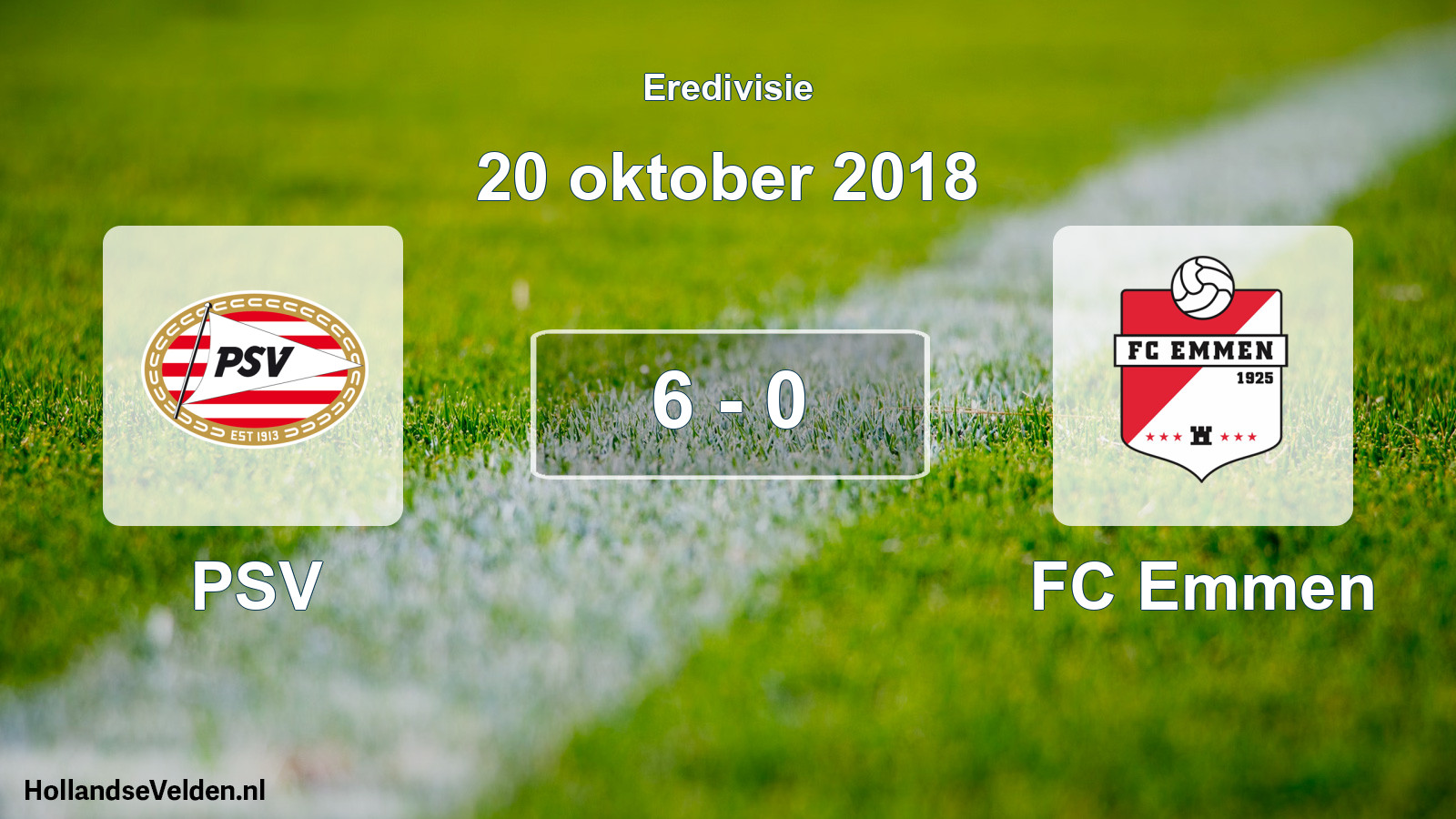 Gespeelde wedstrijd: PSV - FC Emmen 6 - 0 (20 oktober 2018)