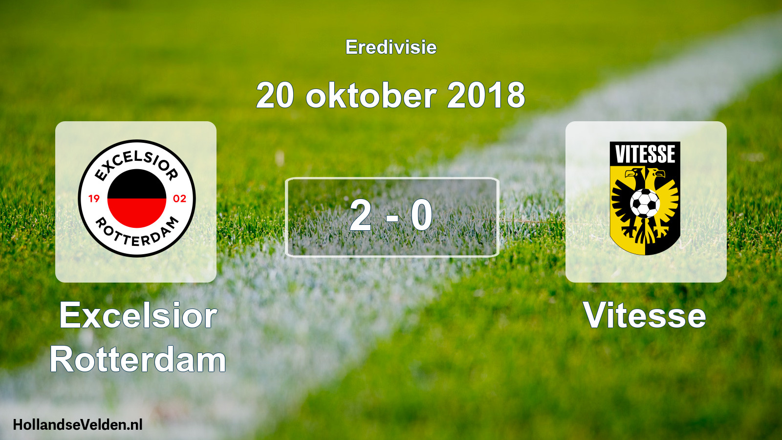 Gespeelde wedstrijd: Excelsior Rotterdam - Vitesse 2 - 0 (20 oktober 2018)