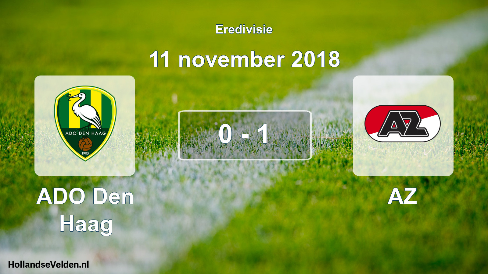 Gespeelde wedstrijd: ADO Den Haag - AZ 0 - 1 (11 november 2018)