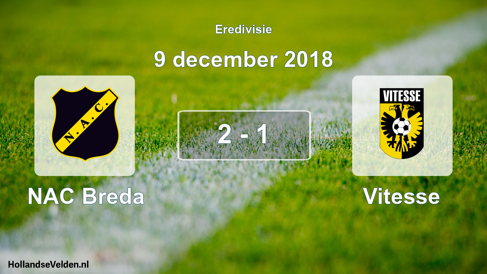 Gespeelde wedstrijd: NAC Breda - Vitesse 2 - 1 (9 december 2018)
