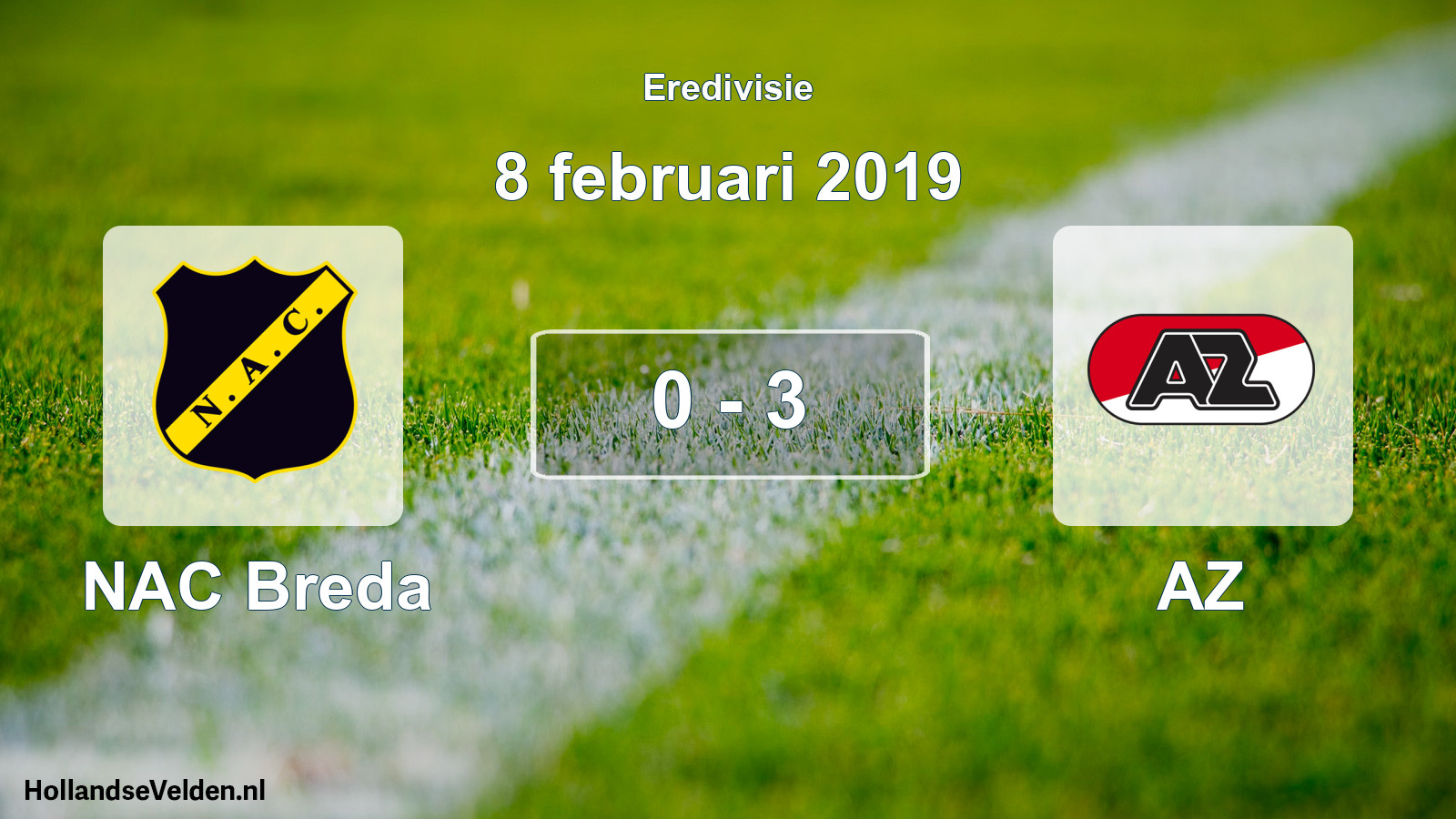 Gespeelde wedstrijd: NAC Breda - AZ 0 - 3 (8 februari 2019)