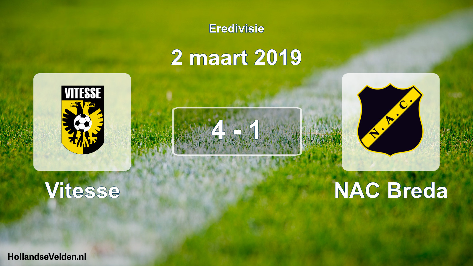 Gespeelde wedstrijd: Vitesse - NAC Breda 4 - 1 (2 maart 2019)
