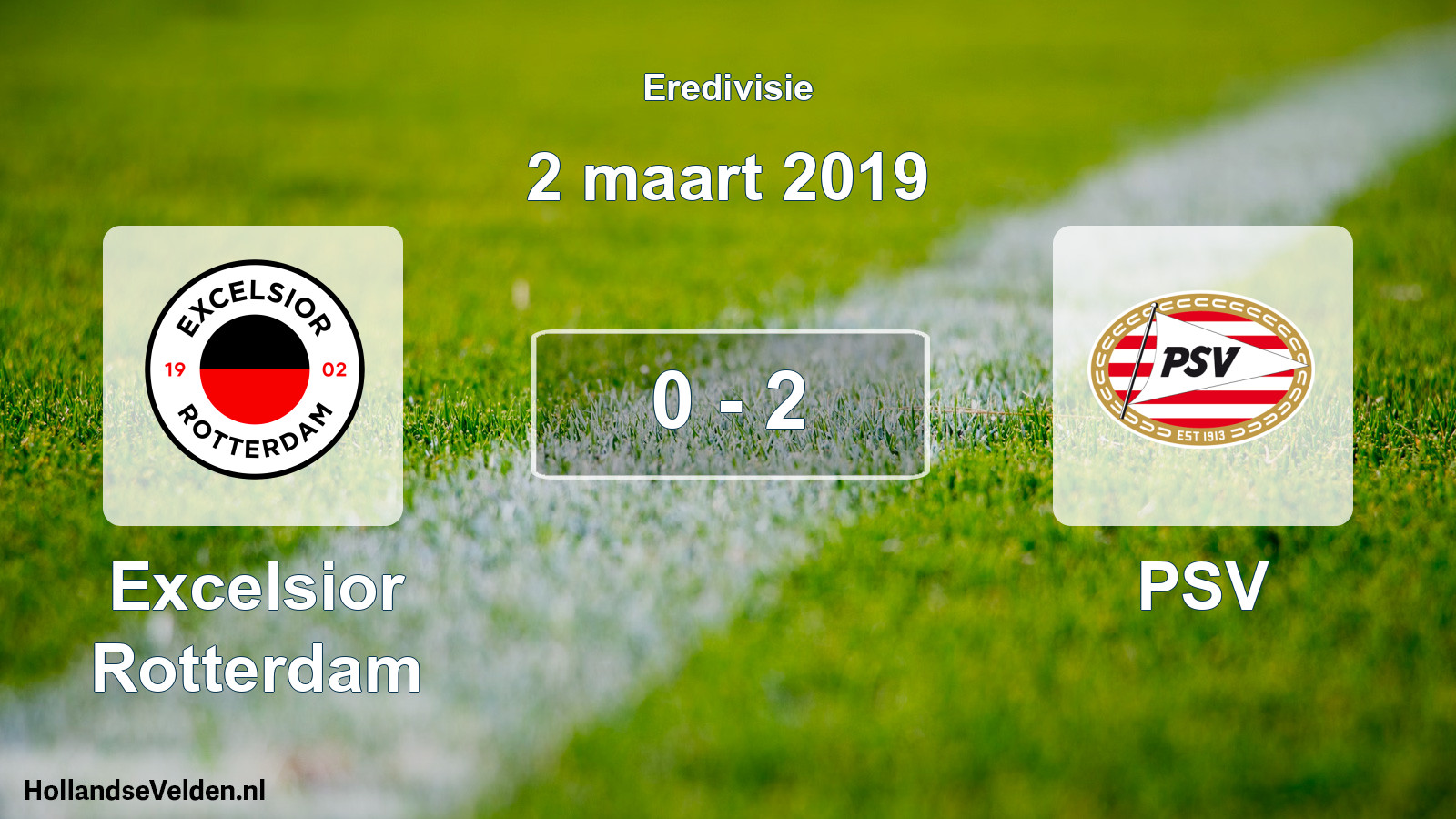 Gespeelde wedstrijd: Excelsior Rotterdam - PSV 0 - 2 (2 maart 2019)