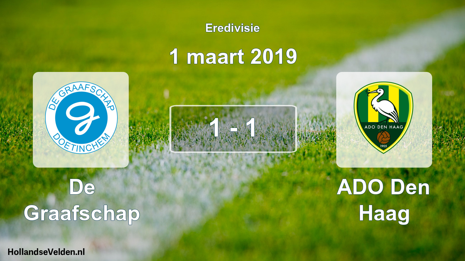 Gespeelde wedstrijd: De Graafschap - ADO Den Haag 1 - 1 (1 maart 2019)