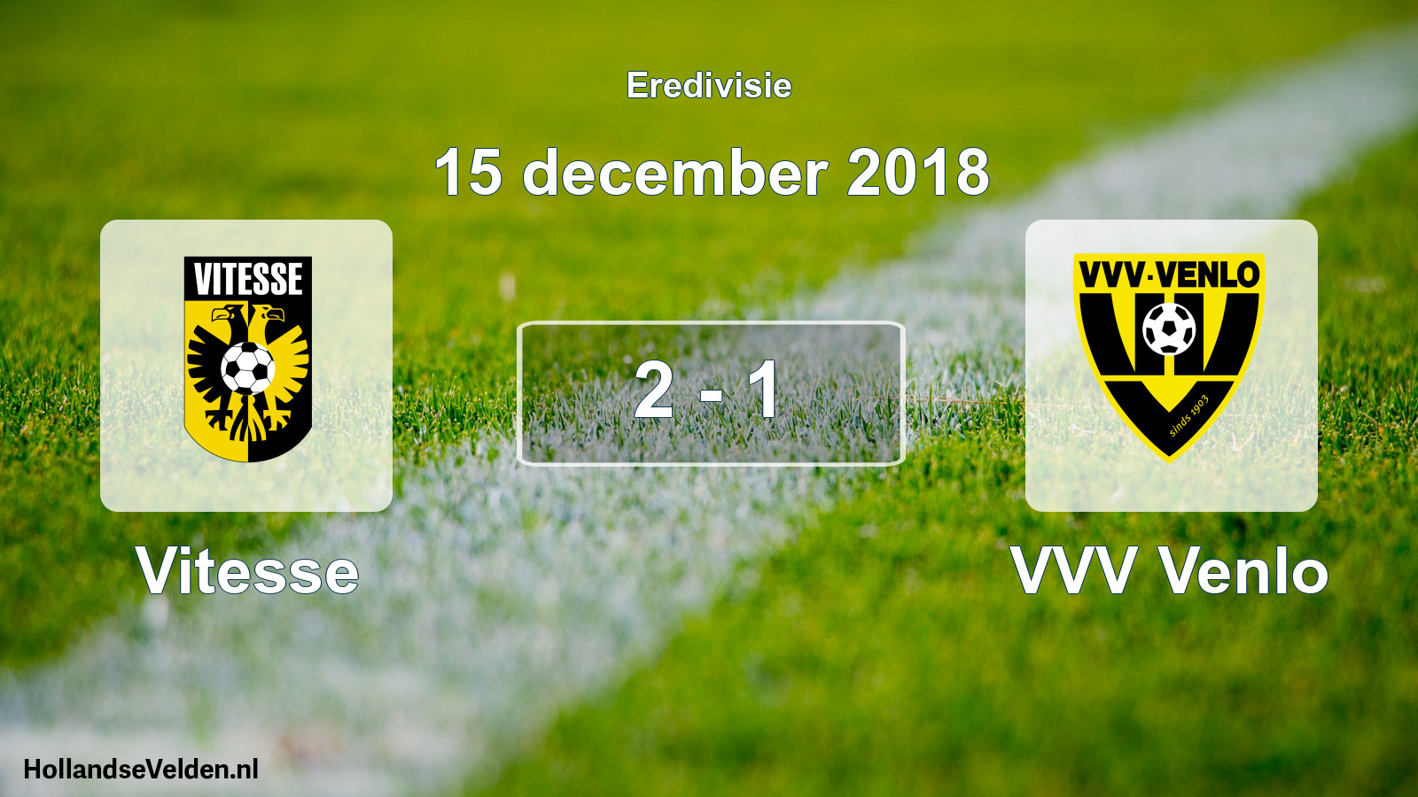 Gespeelde wedstrijd: Vitesse - VVV Venlo 2 - 1 (15 december 2018)