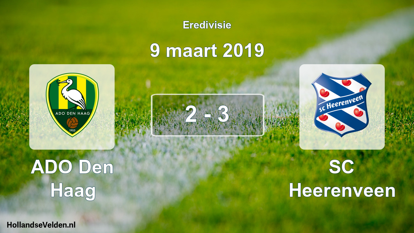 Gespeelde wedstrijd: ADO Den Haag - SC Heerenveen 2 - 3 (9 maart 2019)