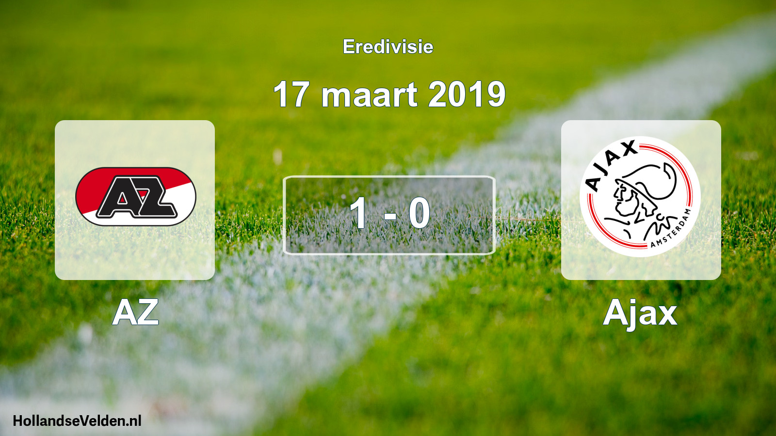 Gespeelde wedstrijd: AZ - Ajax 1 - 0 (17 maart 2019)
