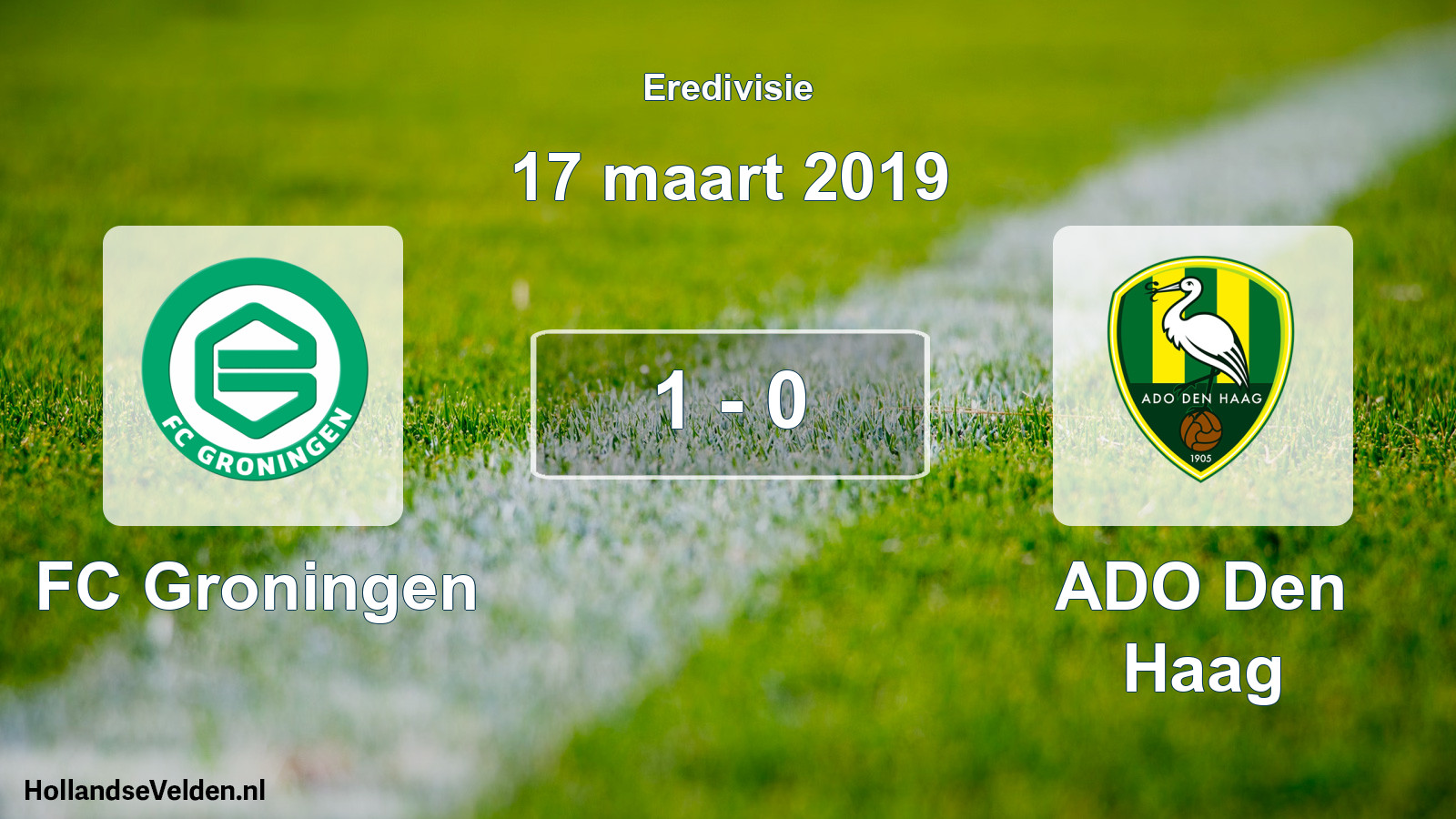 Gespeelde wedstrijd: FC Groningen - ADO Den Haag 1 - 0 (17 maart 2019)