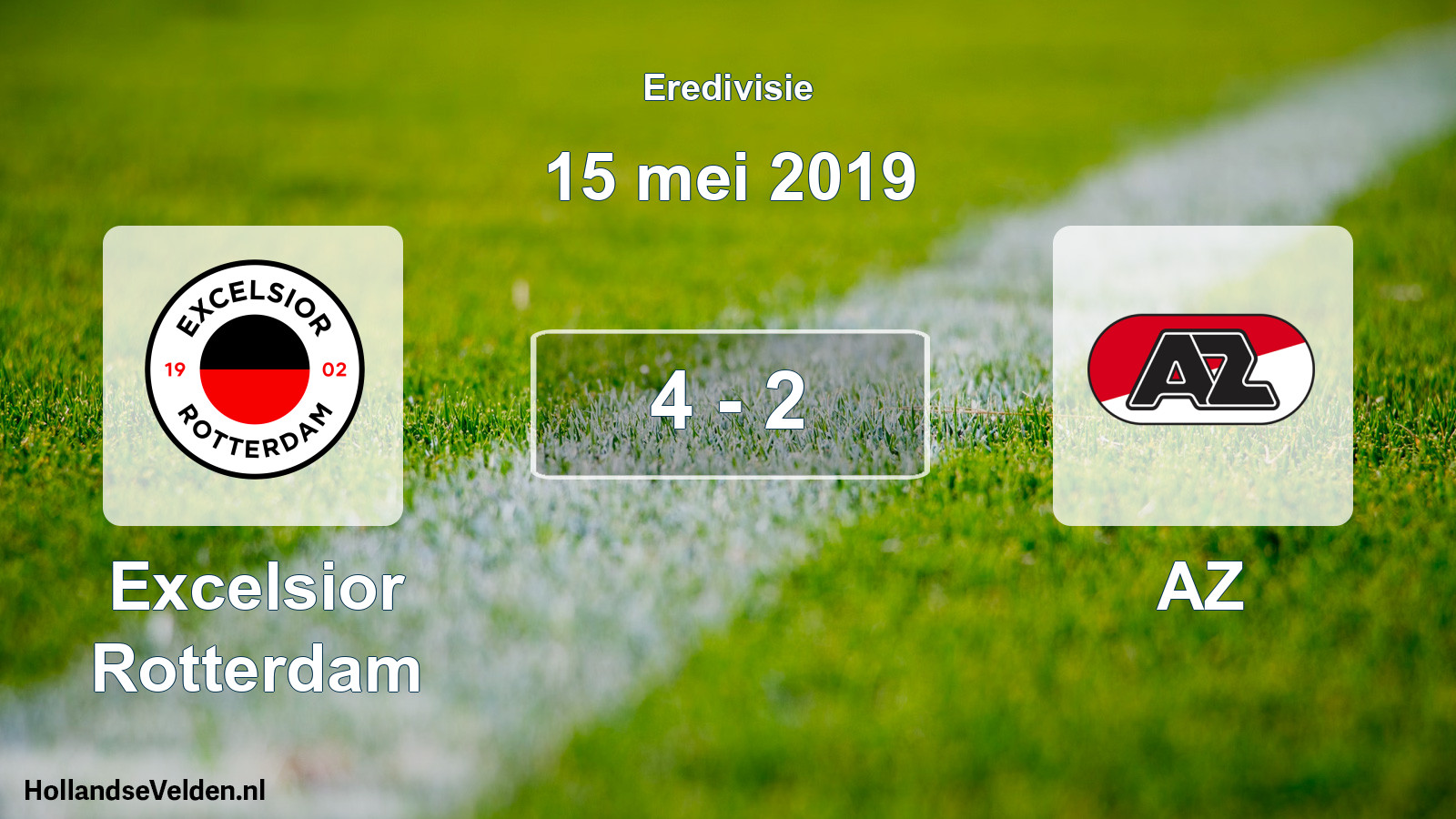 Total number of matches played: Excelsior Rotterdam - AZ 4 - 2 (15 May 2019)