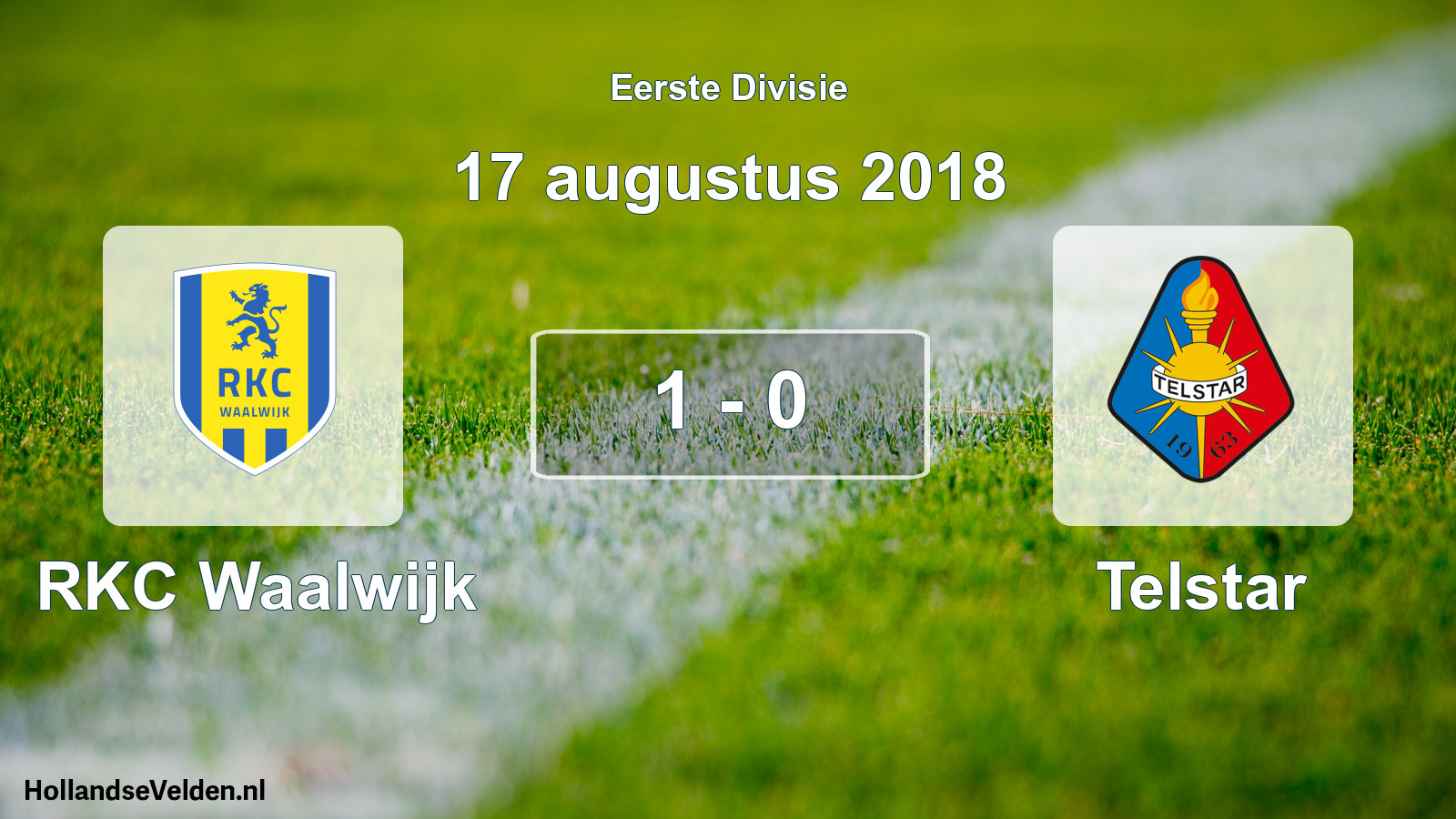 Gespeelde wedstrijd: RKC Waalwijk - Telstar 1 - 0 (17 augustus 2018)