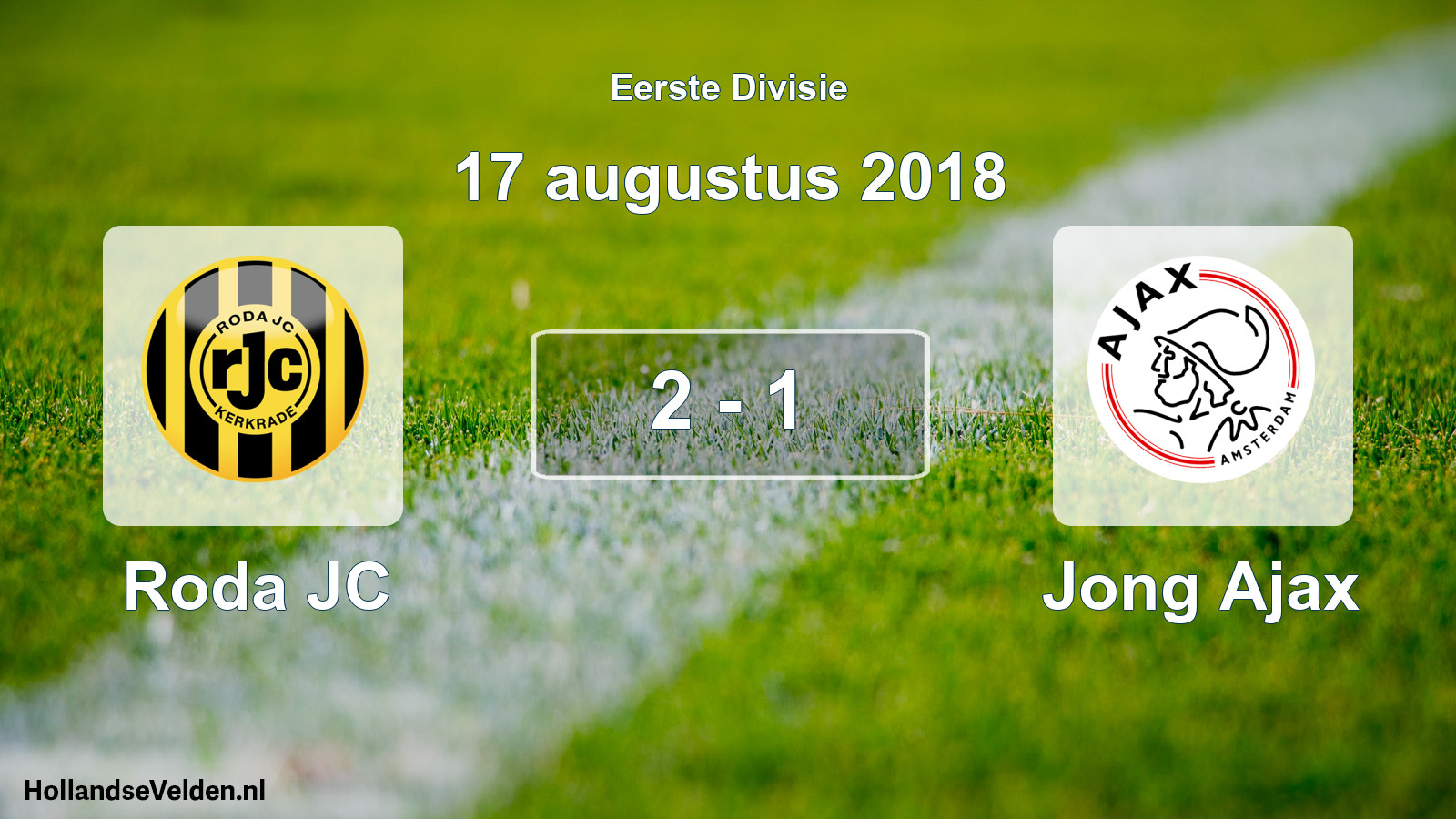 Gespeelde wedstrijd: Roda JC - Jong Ajax 2 - 1 (17 augustus 2018)
