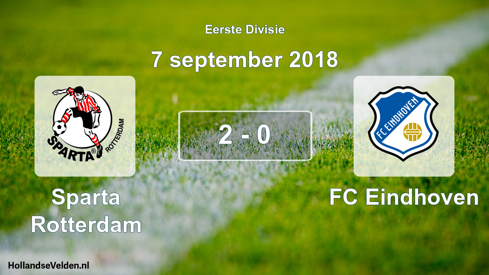Gespeelde wedstrijd: Sparta Rotterdam - FC Eindhoven 2 - 0 (7 september 2018)