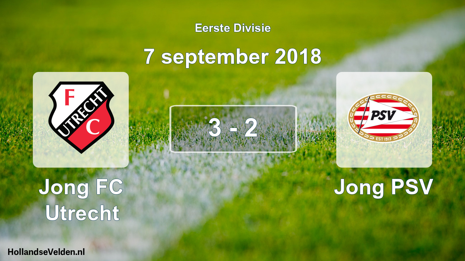 Gespeelde wedstrijd: Jong FC Utrecht - Jong PSV 3 - 2 (7 september 2018)