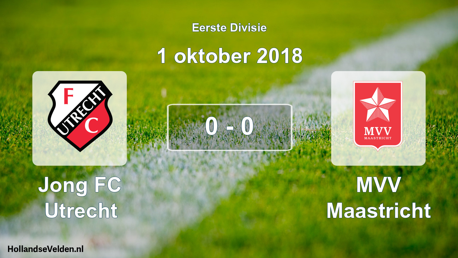 Gespeelde wedstrijd: Jong FC Utrecht - MVV Maastricht 0 - 0 (1 oktober 2018)