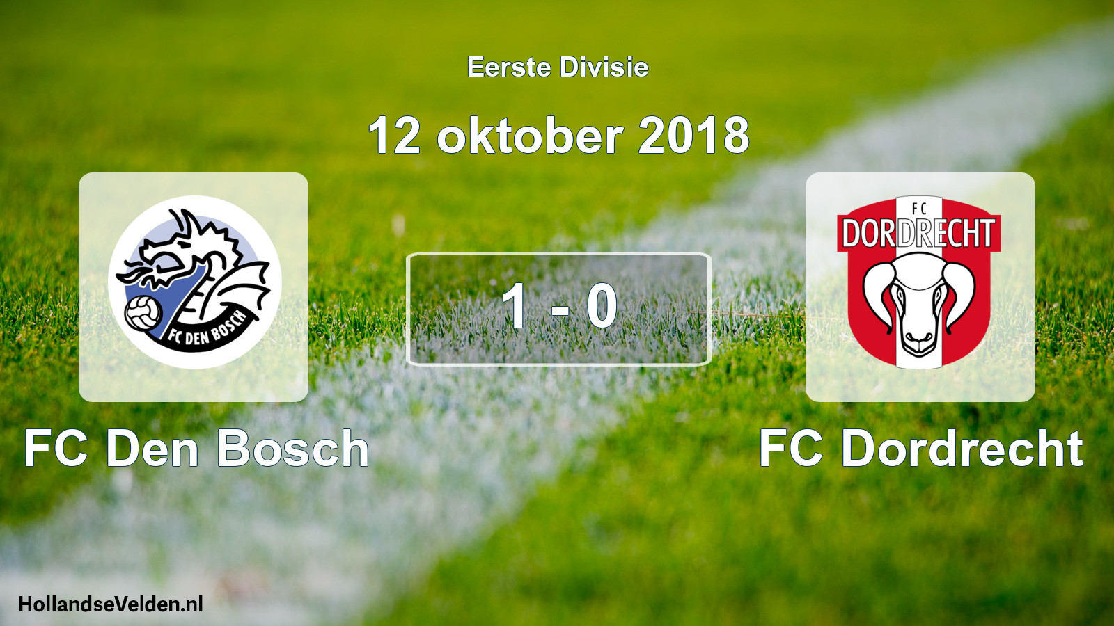 Gespeelde wedstrijd: FC Den Bosch - FC Dordrecht 1 - 0 (12 oktober 2018)