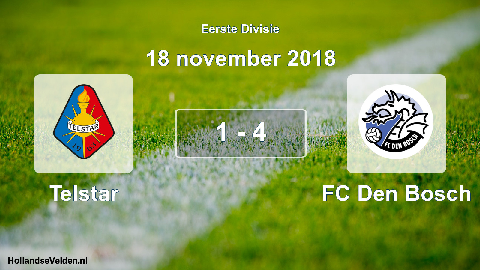 Gespeelde wedstrijd: Telstar - FC Den Bosch 1 - 4 (18 november 2018)