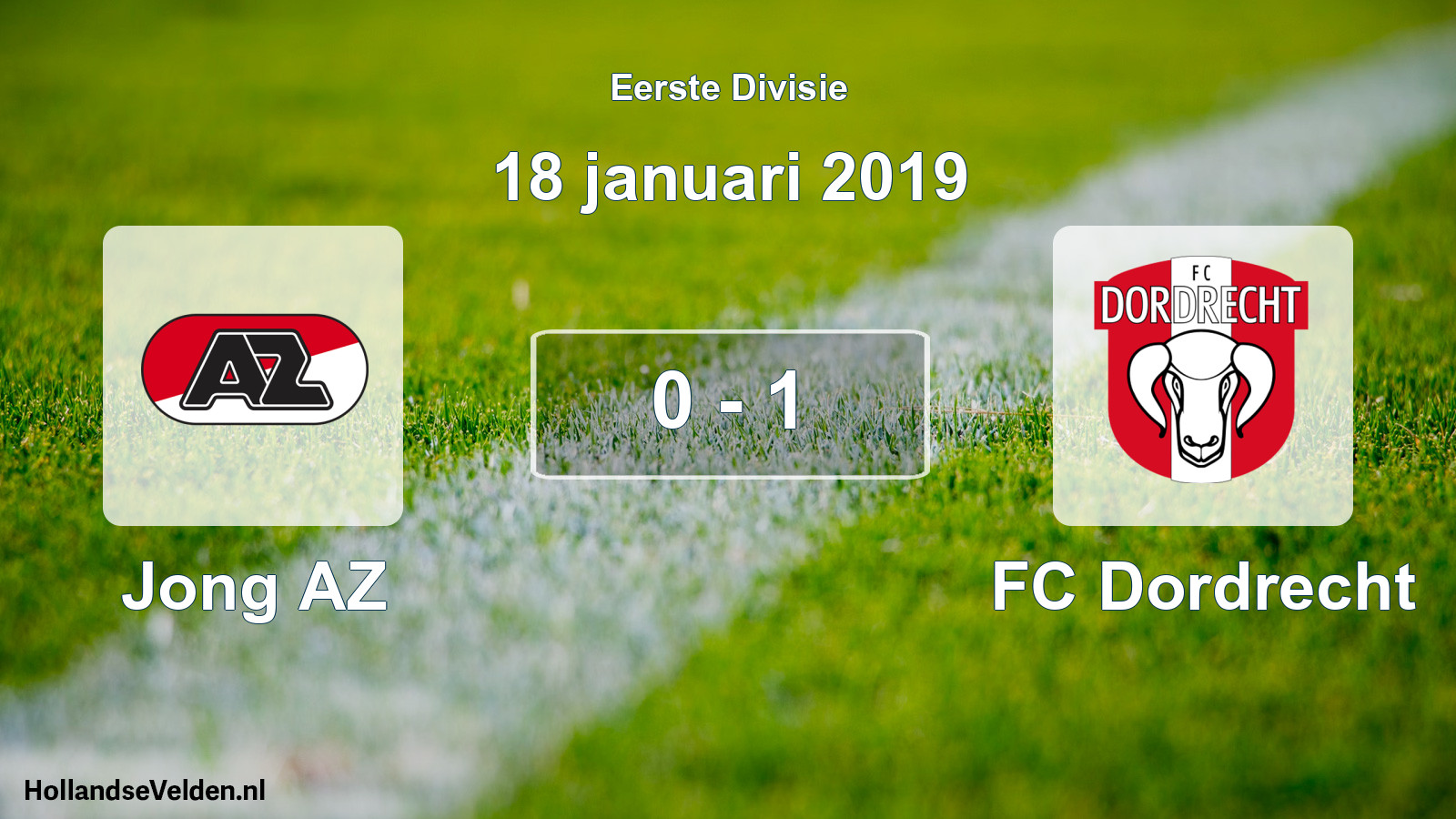 Gespeelde wedstrijd: Jong AZ - FC Dordrecht 0 - 1 (18 januari 2019)