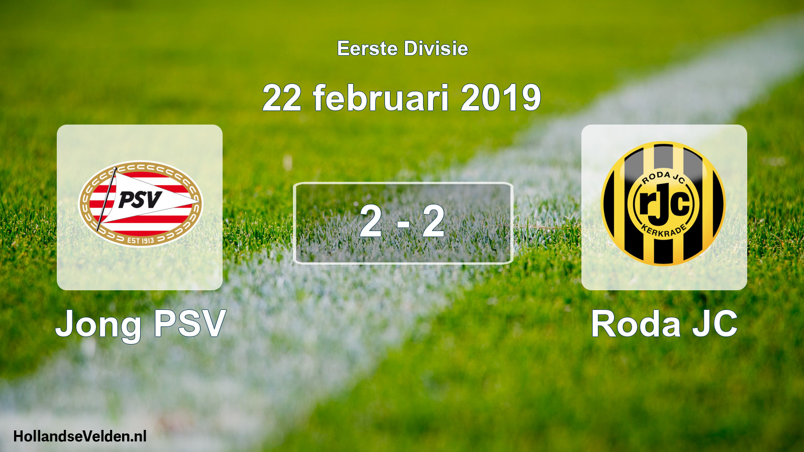 Gespeelde wedstrijd: Jong PSV - Roda JC 2 - 2 (22 februari 2019)