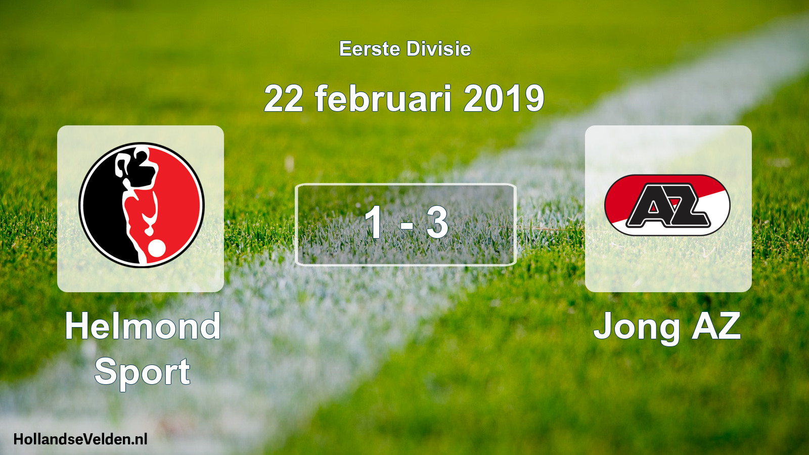Gespeelde wedstrijd: Helmond Sport - Jong AZ 1 - 3 (22 februari 2019)