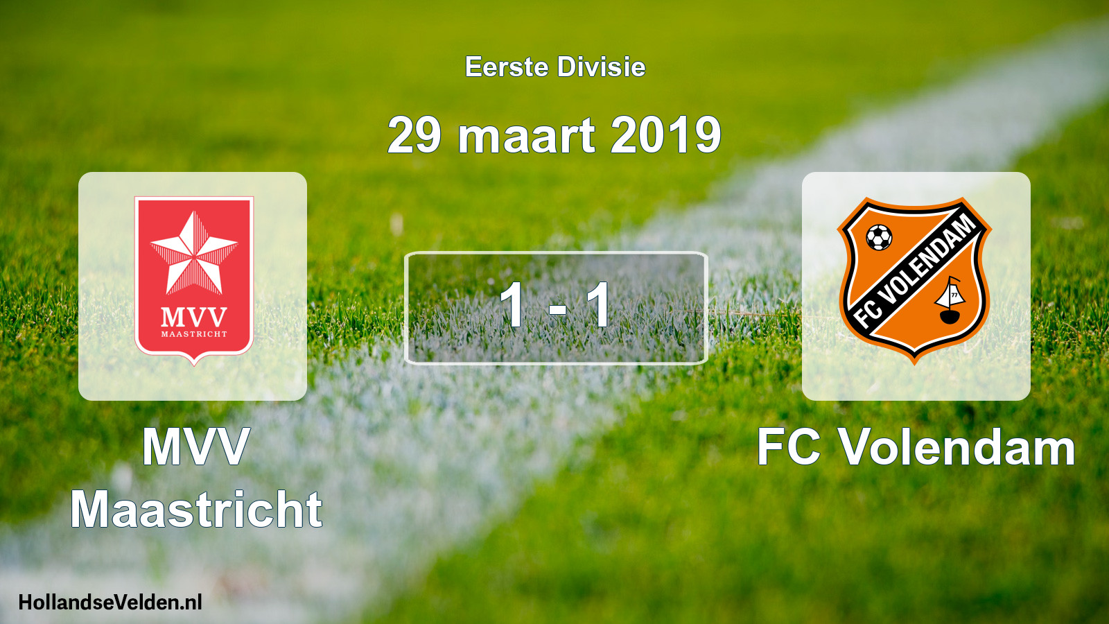 Gespeelde wedstrijd: MVV Maastricht - FC Volendam 1 - 1 (29 maart 2019)