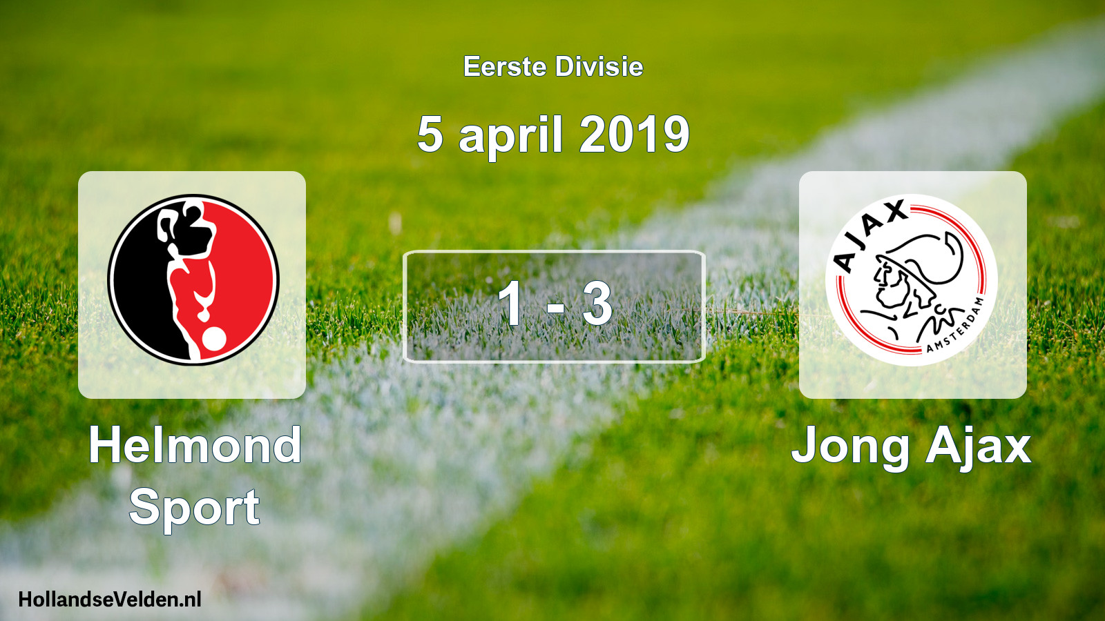 Gespeelde wedstrijd: Helmond Sport - Jong Ajax 1 - 3 (5 april 2019)