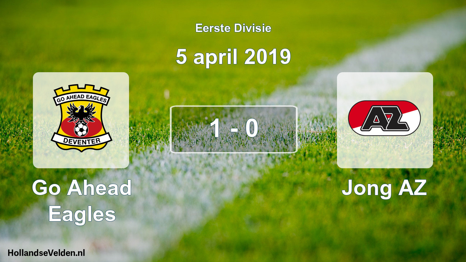 Gespeelde wedstrijd: Go Ahead Eagles - Jong AZ 1 - 0 (5 april 2019)