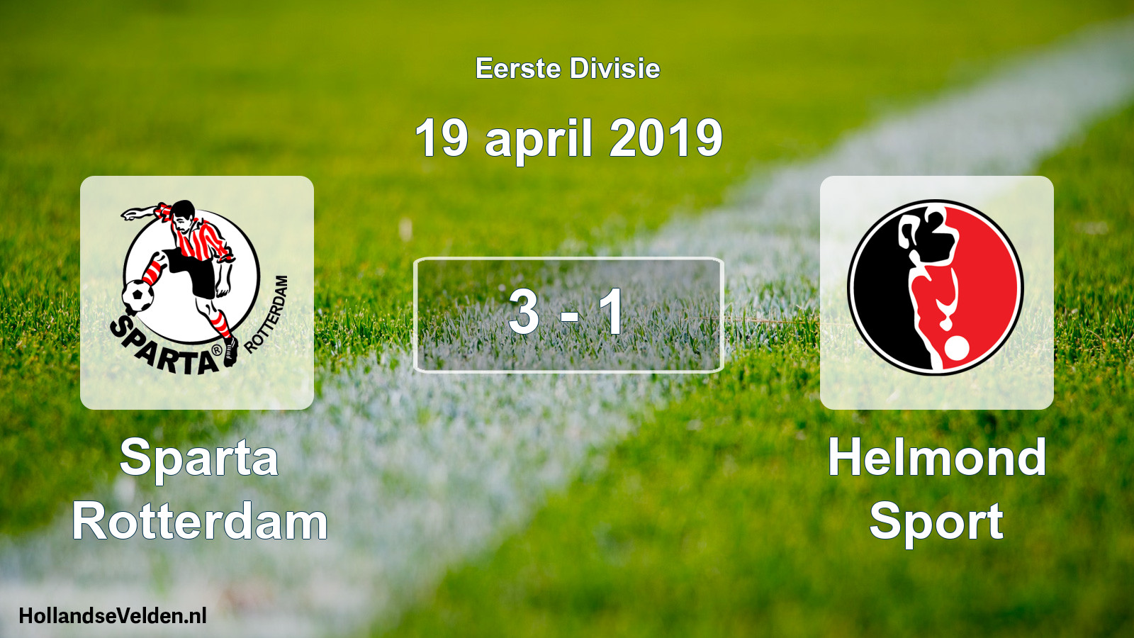 Gespeelde wedstrijd: Sparta Rotterdam - Helmond Sport 3 - 1 (19 april 2019)