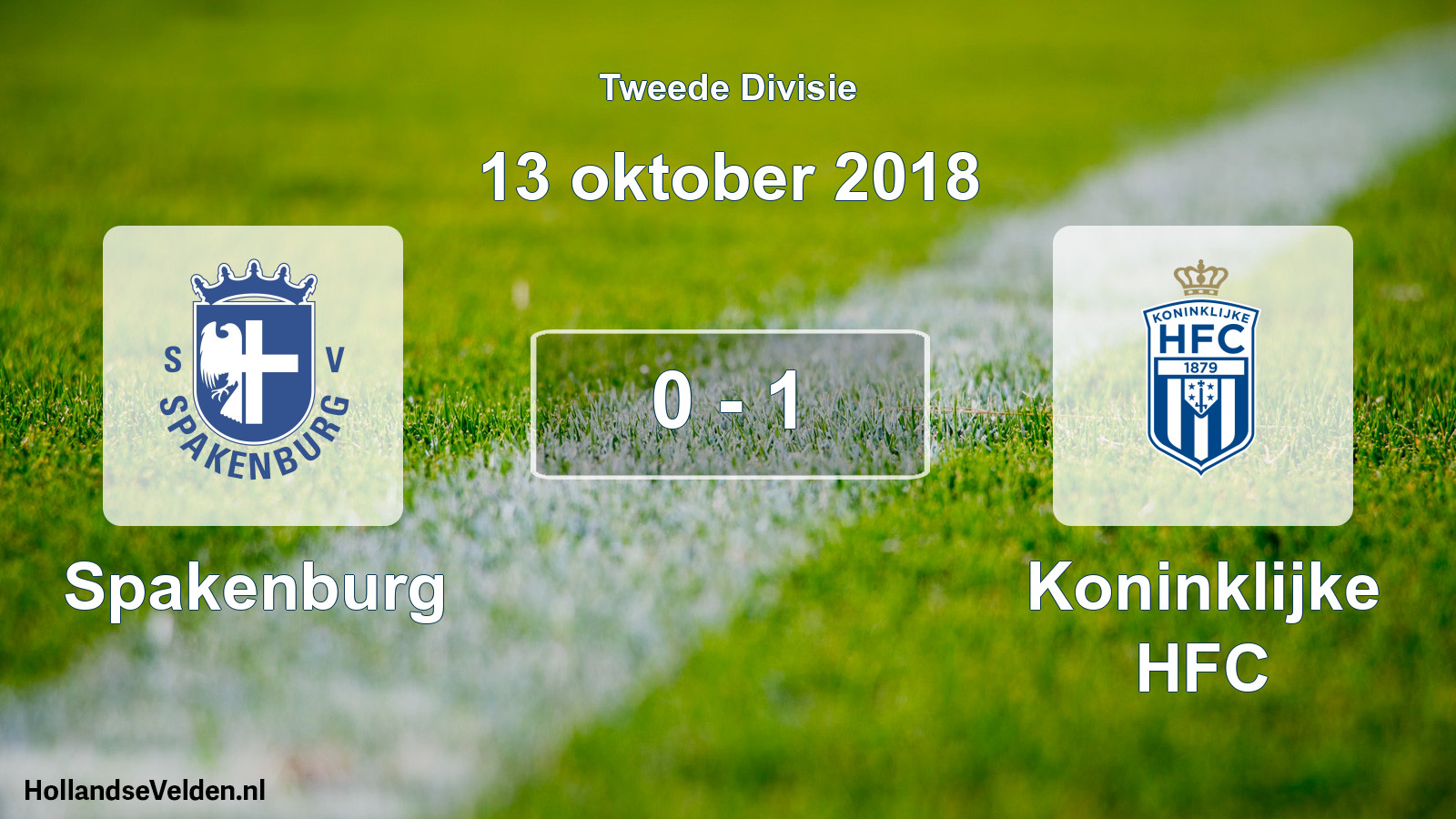 Gespeelde wedstrijd: Spakenburg - Koninklijke HFC 0 - 1 (13 oktober 2018)