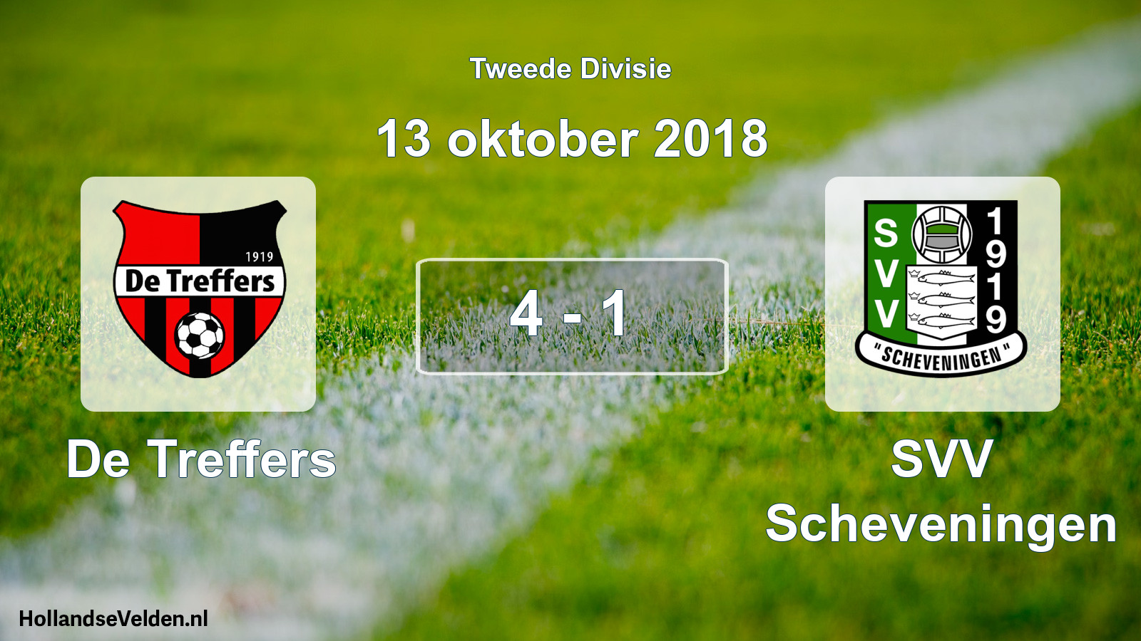 Gespeelde wedstrijd: De Treffers - SVV Scheveningen 4 - 1 (13 oktober 2018)