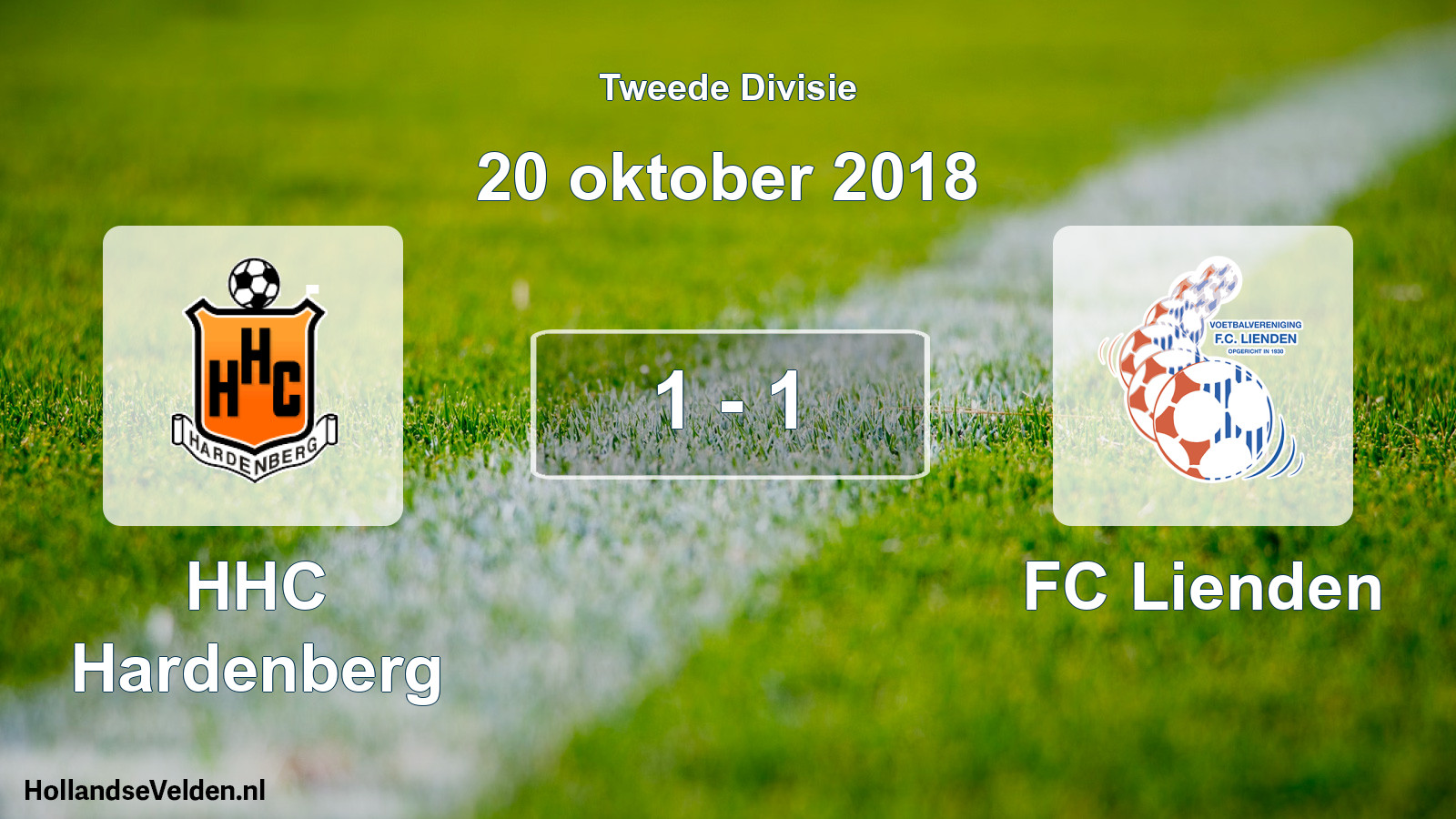Gespeelde wedstrijd: HHC Hardenberg - FC Lienden 1 - 1 (20 oktober 2018)