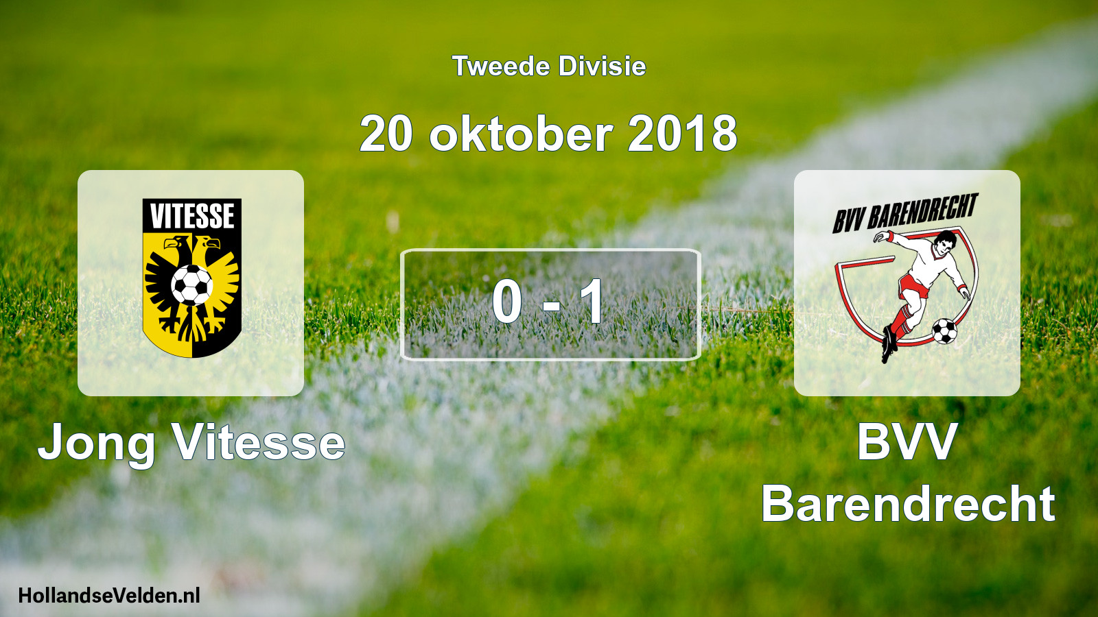 Gespeelde wedstrijd: Jong Vitesse - BVV Barendrecht 0 - 1 (20 oktober 2018)