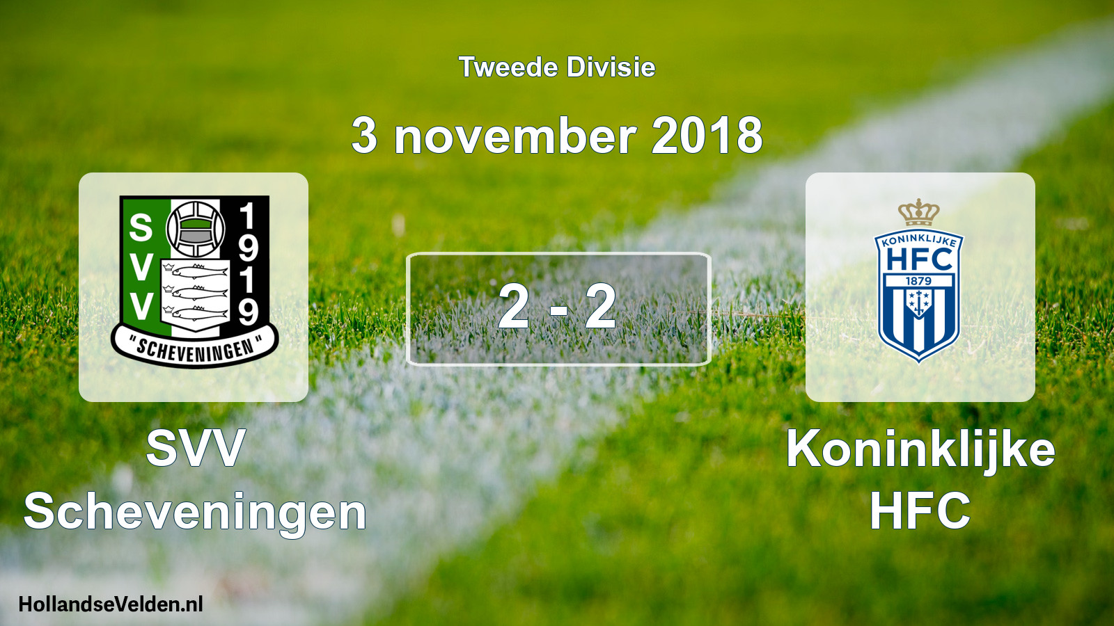 Gespeelde wedstrijd: SVV Scheveningen - Koninklijke HFC 2 - 2 (3 november 2018)