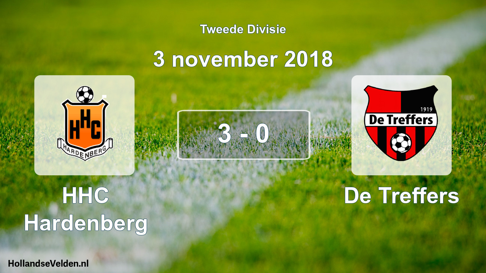 Gespeelde wedstrijd: HHC Hardenberg - De Treffers 3 - 0 (3 november 2018)
