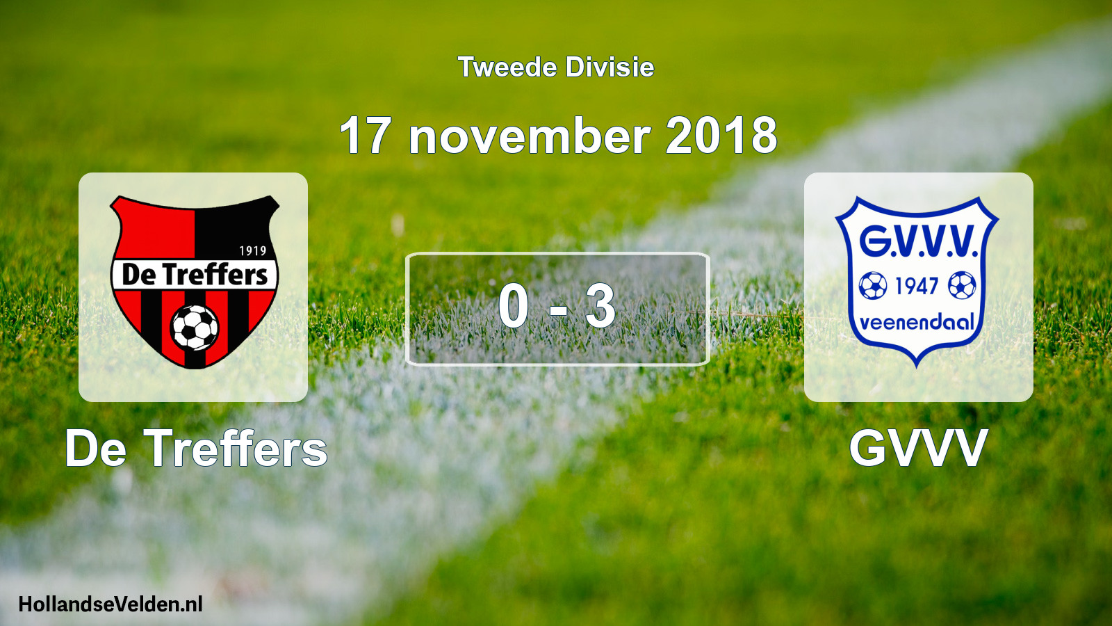 Gespeelde wedstrijd: De Treffers - GVVV 0 - 3 (17 november 2018)