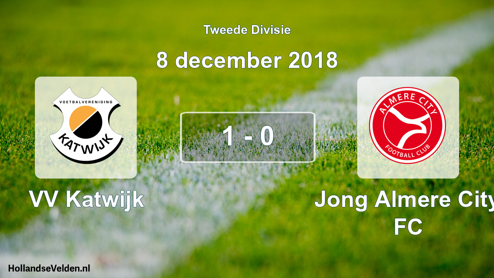 Gespeelde wedstrijd: VV Katwijk - Jong Almere City FC 1 - 0 (8 december 2018)