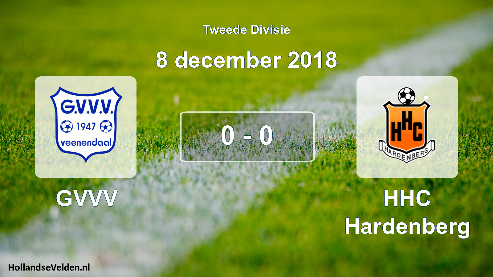 Gespeelde wedstrijd: GVVV - HHC Hardenberg 0 - 0 (8 december 2018)