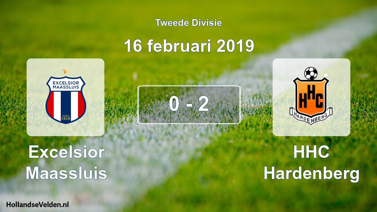 Gespeelde wedstrijd: Excelsior Maassluis - HHC Hardenberg 0 - 2 (16 februari 2019)