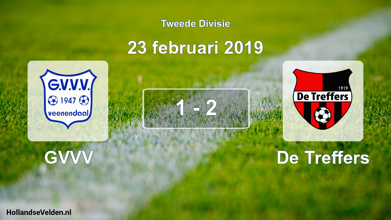 Gespeelde wedstrijd: GVVV - De Treffers 1 - 2 (23 februari 2019)