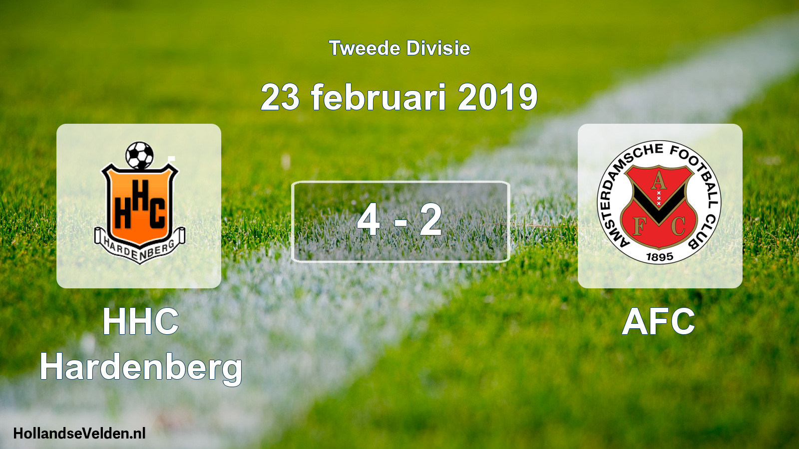 Gespeelde wedstrijd: HHC Hardenberg - AFC 4 - 2 (23 februari 2019)