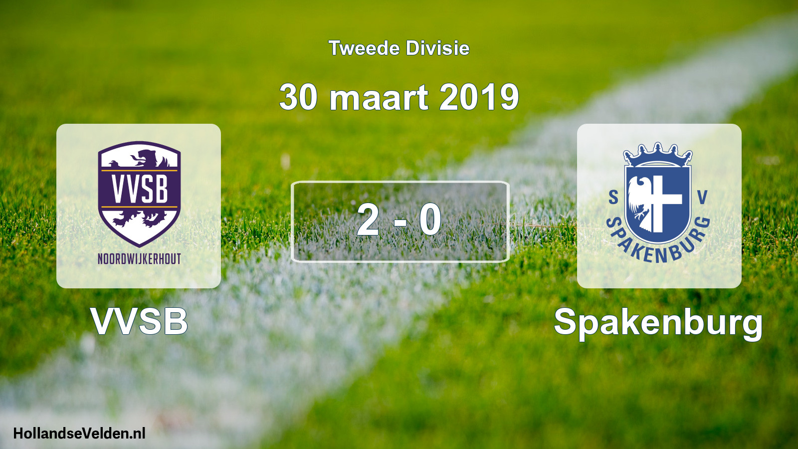 Gespeelde wedstrijd: VVSB - Spakenburg 2 - 0 (30 maart 2019)