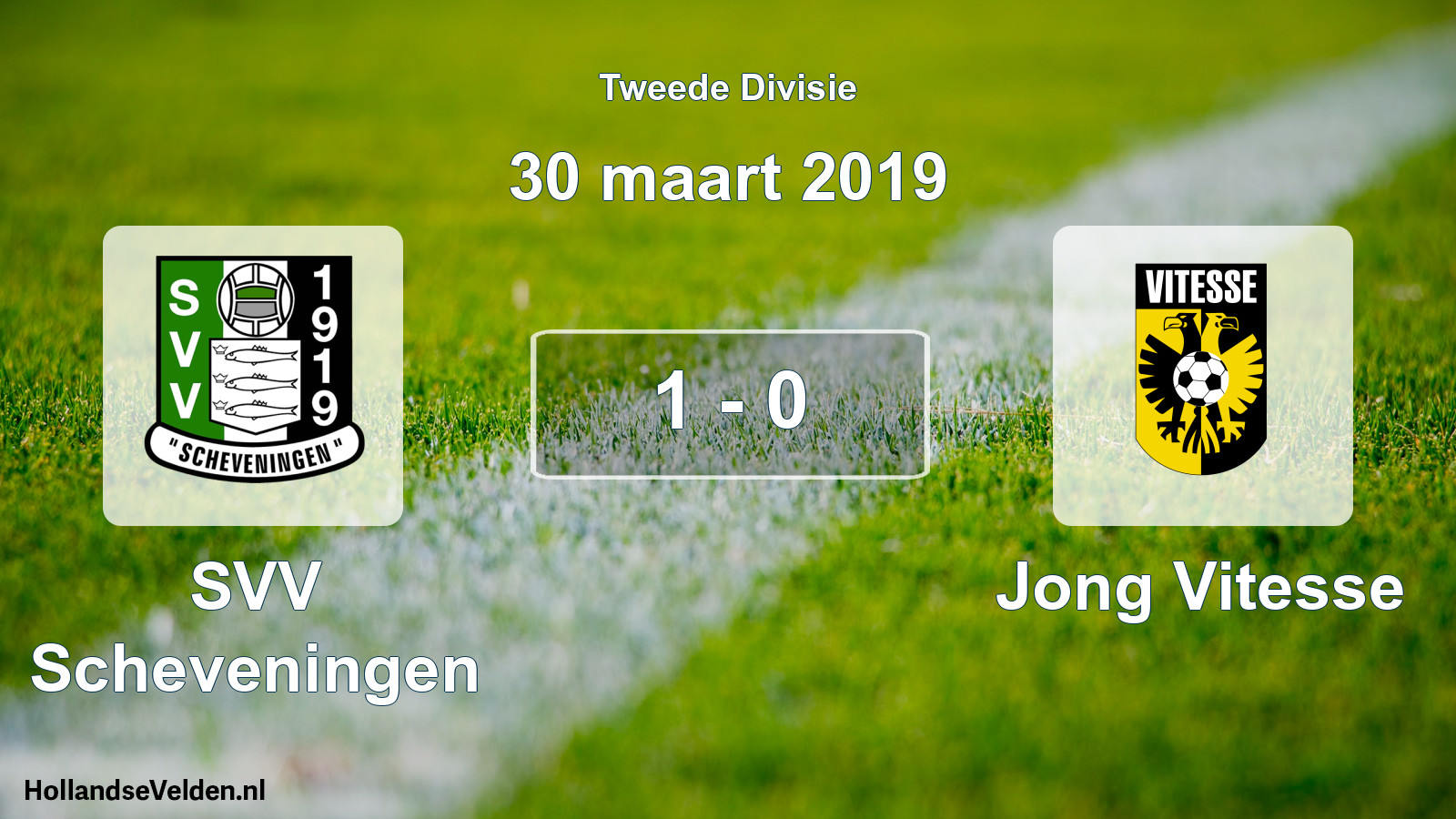 Gespeelde wedstrijd: SVV Scheveningen - Jong Vitesse 1 - 0 (30 maart 2019)