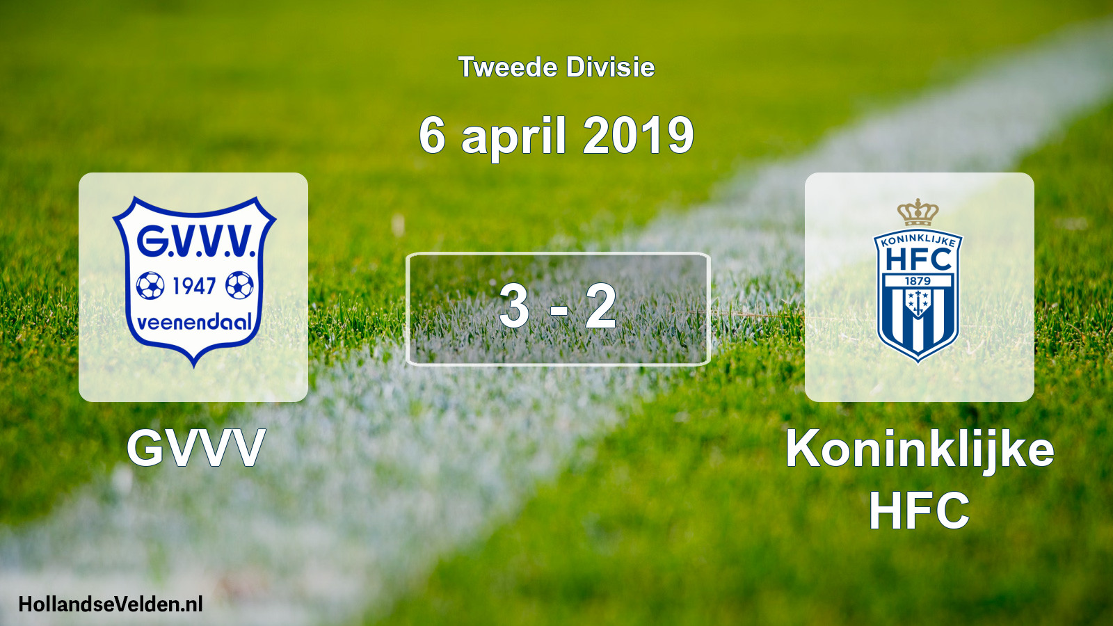 Gespeelde wedstrijd: GVVV - Koninklijke HFC 3 - 2 (6 april 2019)